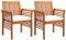 Tidyard 2er Set Gartenstuhl Holz mit Auflage Gartensessel Holzstuhl Garten-Essstuhl Terassenstuhl Balkonstuhl für Garten Outdoor Balkon Terrasse, 64x60x90 cm