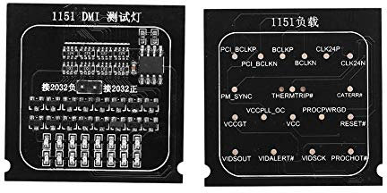 CPU Interface Motherboard Test Card, 2 in 1 Loading Board 1151 Test Card LED Indicator CPU Socket Motherboard Tester with Light for
