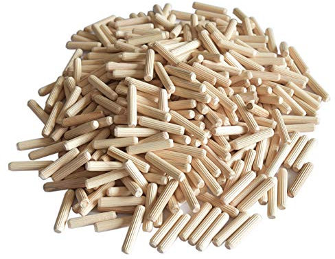 woplus_de Holzdübel Riffeldübel 8x30 8x35 8x40 8x50 8x60mm (8x60mm ca.520 Stück) [1kg]