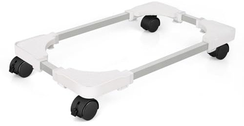 Liitrton - Soporte para CPU móvil (ajustable, con 4 ruedas, compatible con la mayoría de PC (blanco)