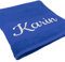 Handtuch mit Namen oder Wunschtext Bestickt, personalisiertes Duschtuch, individuelles Badetuch, 100% Baumwolle, 140 x 70 cm Royalblau