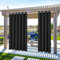 MINGPINHUIUS Rideaux d'extérieur Imperméables - Rideau Pergola Extérieur pour Terrasse, Balcon & Jardin, UV Résistant Protection Solaire et Protection de la Vie privée (Noir, 2 PCS / 132 X 213 CM)