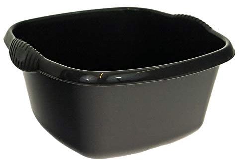 Black High Grade Square Washing Up Bowl Basin