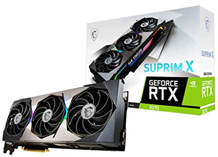MSI Gaming GeForce RTX 3070 8GB GDRR6 256-Bit HDMI/DP 1920 MHz Ampere Architecture OC Graphics Card (RTX 3070 Suprim X 8G)