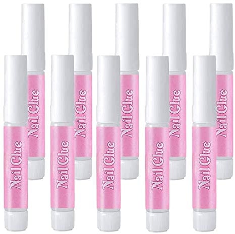 BODYA Lot de 10 tubes de colle extra forte pour faux ongles artificiels