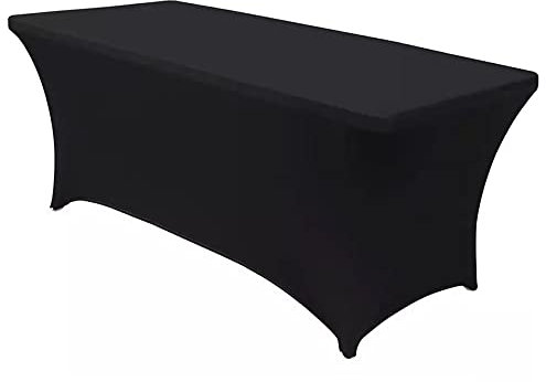 Green Blue GB372 Stretch Husse Stretch-Tischdecke Tishcover Spandex für rechteckige Tische Kompatibel mit GB370 Klapptisch 180x75x74cm (1, Schwarz)