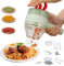 SLS SHOP Tagliaverdure elettrico portatile 4 in 1, robot da cucina senza fili USB