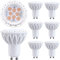 GU10 LED Warmweiss Dimmbar 5W 2700K AC220-240V GU10 LED Spot Light Glühbirnen 6 Stück,GU10 LED 450Lm 38° Abstrahlwinkel Lampe Ersetzt 50W Halogen Warmweiß, für Landschaft Einbau und Track Lighting
