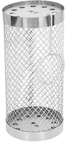 RiToEasysports Rolling Grill Basket, Rolling Grill Basket Satinless Steel Barbecue Roller Rotisserie Basket for Children Outdoor Grill
