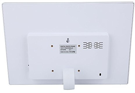 15 Zoll Digitaler Bilderrahmen 1280 * 800 HD Touchscreen Elektronischer Fotorahmen TFT LED Display Foto/Musik/Video-Player Kalender Wecker Automatischer EIN/aus Timer (Weiss)