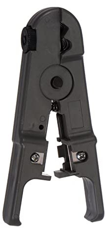 sourcing map Coaxial Cable Stripper Cutter Tool, 3.2-9.0mm for Stripping Round (STP & UTP) and Flat Ethernet TV Telephone Cables, Black
