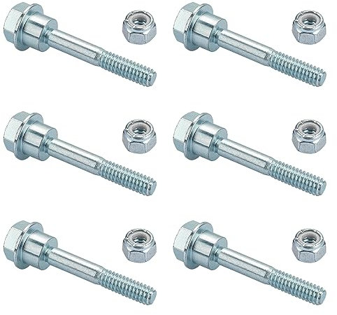 Shuisen Schneefräsen-Scherstifte, Ersatz für Husqvarna 580790401, Scherschrauben und Muttern, Set für Husqvarna Craftsman Poulan 2-stufige Schneefräsen – 6 Packungen