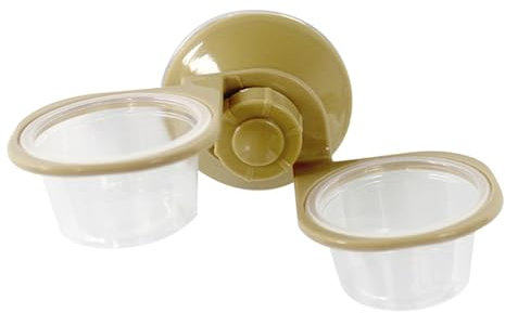 Angoily Reptiliennapf Doppelnapf Käfigzubehör Mehlwurmfutterspender Für Reptilien Reptiliennebel Tierfutter Cricket-Feeder Hängemattenzubehör Zubehör Für Reptilien Live Automatisch Gecko