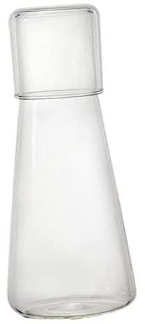 ABOOFAN 800ml Glass Water Carafe Cup Sleek Design for Cold Water Soda Tea for Nightstand Office and Kitchen