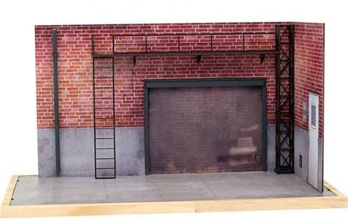 Car Garage Modello Negozio 1:18 Scena Reale simulata di Una Fabbrica Industriale con Ornamenti di Modelli di Auto in Lega conservati in Un Angolo Auto vetrina in con pressofuso