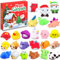 Chennyfun Mochi Squishies Adventskalender 2024 Weihnachts Countdown,24 Pcs Mochi Mini Weihnachten Squeeze Spielzeug,24 Tage Countdown Adventskalender, Mini Squishy Kawaii Set für Kinder und Erwachsene