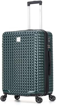 ATX Luggage 24 Suitcase Medium 20% Extra Expandable PC+ABS Hard Shell Lightweight 4 Dual Spinner Wheels and Built in TSA Lock | Forest Green