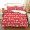 Leleyouzer Weihnachten Bettwäsche 135×200cm Kinder Weihnachts Bettbezugs Set Set Mikrofaser Bettwäsche Set mit 2 Kopfkissenbezügen 50 x 75cm(MC5)
