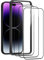 Verre Trempé pour iPhone 14 Pro Max, 3 Pièces Protection Ecran de Anti Rayures Glass, Haute Sensibilité,Sans Bulless, Complète, Film Trempé