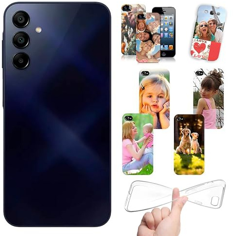 Stileitaliano Cover Personalizzata per Samsung A16 Morbida Personalizzabile con Foto e Testo Stampa HD Alta Risoluzione