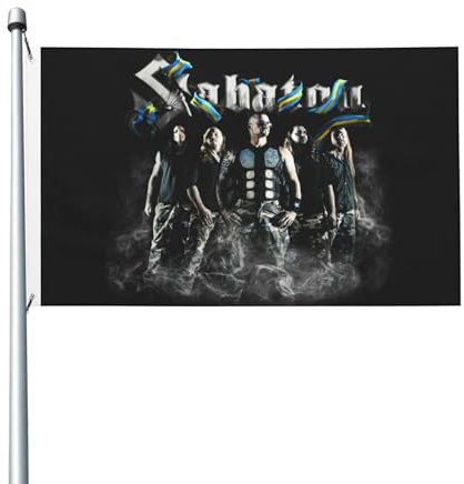 Sa*b-a?ton Bandflagge, Banner der berühmten Bandmitglieder, Rock and Roll-Musikflagge für den Außenbereich, 90 x 150 cm, HD-Druck, leuchtende Farben, Polyester