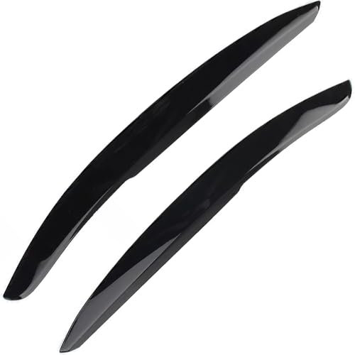 Kacepar Scheinwerfer-Augendeckel, glänzend schwarz, Auto-Scheinwerfer-Augenbrauen, 2 Stück, Augenbrauenabdeckungen, Augenlidabdeckungen, kompatibel mit VW Polo MK5 6R 6C 2011–2017