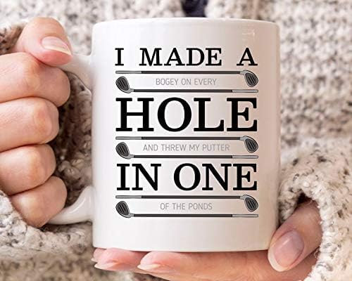 I Made A Hole in One Mug Funny Golfing Coffee Cup for Golfer and Coach Cute Disc Golf Idea for Men Women Golf Lover Mug 11 Oz