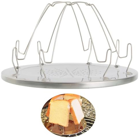 VZU Camping Toaster für Gaskocher, Toastbrotgitter, Camping Toaster für Koche, Toast Ständer aus Edelstahl, mit Faltbarem Ständer, für Outdoor, Picknick, Reisen, Wohnmobile, Gasherd