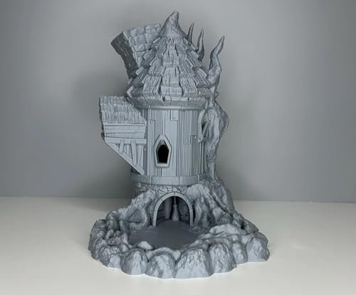 Generisch 3D-Gedruckter Würfelturm Wizard für Rollenspiel und Tabletop