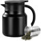 Termo de 1 litro con colador de té, pequeño termo de viaje con extraíble, bien sellada, jarra de café de acero inoxidable
