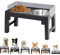 Elevated Dog Bowls 6 Heights Adjustable Raised Dog Bowls Stand with Double No Spill Dog Food and Water Bowl for Medium Large Small Dogs or Cats