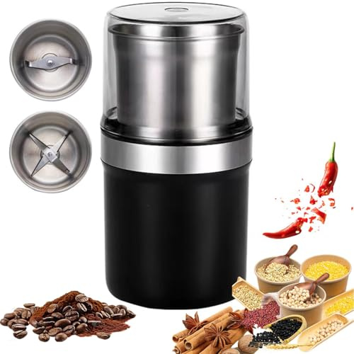 Blender D'épices électriques à 200w, Broyage De Café électrique, Broyage Stéréo à 360 °, Faible Bruit, Cuisine, Grains De Café, épices, Herbes, Noix, Céréales, Graines Et Plus