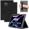 MEMELOKA Custodia per Acer Iconia Tab A10 10.1 Pollici, Ultra Sottile Morbido Cover in Pelle PU con Cinturino da Polso e Auto Svegliati/Sonno[Funzione di Supporto], Nero