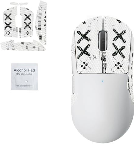 Wjelet Mouse Grip Tape kompatibel mit Logitech G Pro Wireless X Superlight Gaming Mouse, Selbstklebend Rückstandsfrei Maus-Aufkleber für Ultimative Präzision Gamer Grip und Komfort (Weiß X)