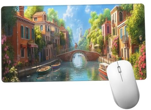 Mauspad Grün Mousepad XXL 1600x800x3mm Mauspad gaming Vernähte Kanten Wasserdicht Anti-Rutsch,Tischunterlage Size Groß,Erweiterter Schreibtisch Schutz Schreibtischunterlage für Office Landschaft Y1047