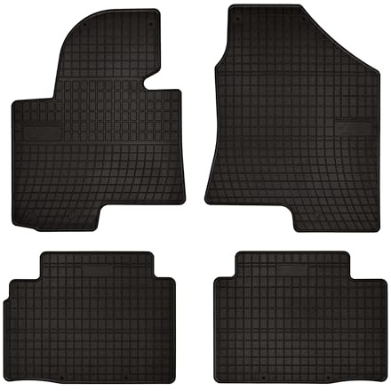 Wielganizator SolidPRO Gummimatten passend für Kia Sportage III (2010-2015) | Qualität: Premium - Genaue Passform, rutschfest 4-teilig Fußmatten- Schwarz