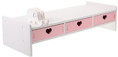 NUOBESTY Estante De Elevación Para Monitor De Computadora Organizador De Escritorio Para Computadora Soporte Elevador Para Oficina y Estudio Almacenamiento Para Teclado y Accesorios