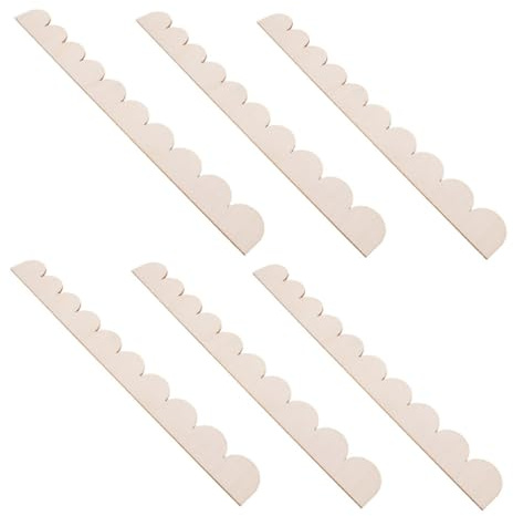 Tofficu 6stücke Holzleisten Gewellt Für Wände Türen Regale Schränke Dekorative Kantenleisten Unbehandelt Heimwerker Diy Innenverzierung Natürliche Struktur