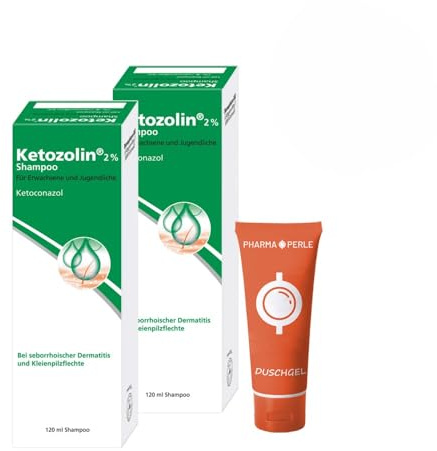 KETOZOLIN 2% Shampoo 2x 120ml Sparset plus gratis Pharmaperle-Duschgel 30ml