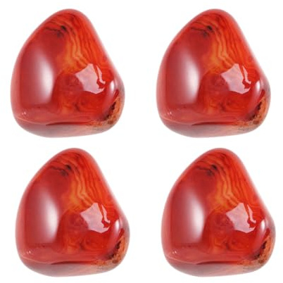 Yardenfun Ágata Pulida 4 Piezas Pequeñas 2-3 CM Piedras Curativas para Fuentes de Agua y Manualidades Color Aleatorio