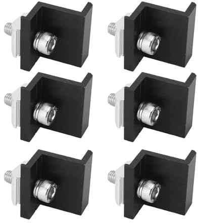 Yechiry Solar End Clamp Z Bracket 12Pcs Made of Aluminum Alloy for Easy and Durable PV Installation on Residential and Commercial Roofs (45mm)