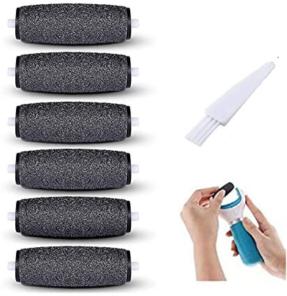 6 Extra Coarse Replacement Roller Refill Heads for Pedi Perfect Electronic Foot File with Diamond