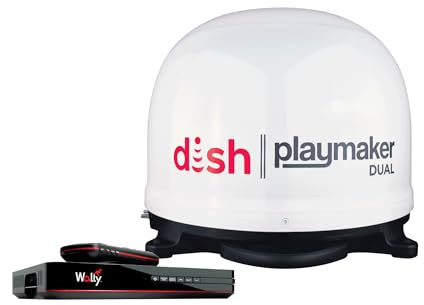 Winegard Dish Playmaker Dual Portable Automatic Satellite Antenna with Dish Wally HD Receiver