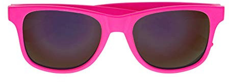 Amakando Stylische Vintage Spiegelbrille für Damen & Herren/Pink/Auffällige Neon Party-Brille 90er Jahre/EIN Highlight zu 80er-Party & Karneval
