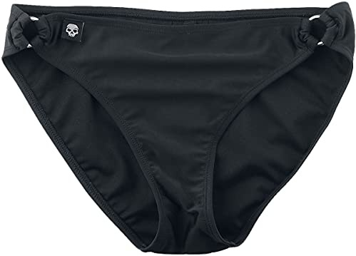 Rock Rebel by EMP Damen Schwarze Bikini Hose mit Totenkopf-Print