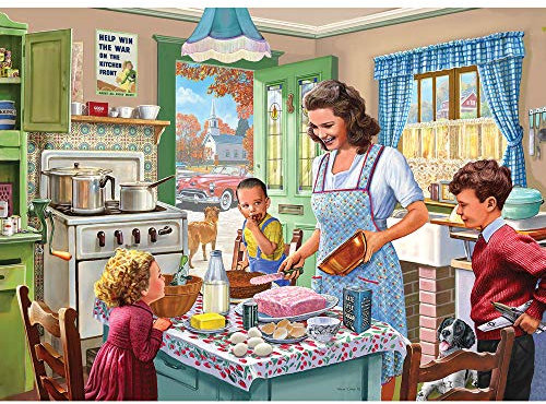 Bits and Pieces - 3000 Piece Jigsaw Puzzle for Adults 26 x 39 - Kitchen Memories - 3000 pc Old Fashioned Classic Family Baking Kitchen Jigsaw by Artist Steve Crisp