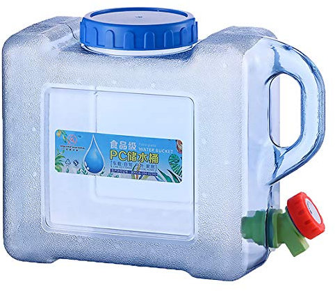 cutecool 5-22L Reservoir Eau Camping Car,Portable Bidon d'eau avec Poignée,Jerrican Alimentaire avec Robinet,Parfait pour Voyage, Camping, Barbecue, Pêche (5L)