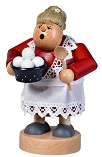 KWO Kloßfrau - 21 cm Weiße Keramik Figurine