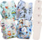 Littles & Bloomz Pocket Mehrwegwindeln Baby Windel Neugeborene und Frühchen 4 Neugeborene Windeln 4 Neugeborene Microfasereinlagen NB-401MF4