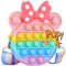 GORAYA Minnie Pop it Bag for Girls, Kids Shoulder Bag, Popit handbag, Pop Fidget purse, Poppet figet toys and Kids present, Push Bubble Popper Pop Up Bag, Birthday Gift